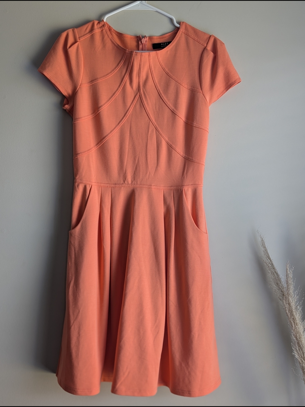 Alex Marie Coral Short-Sleeve Fit & Flare Dress